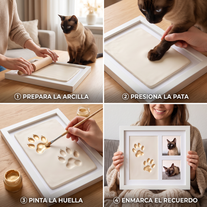 Kit Huella de Gato en Arcilla